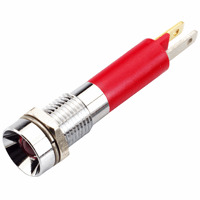 Signaallamp LED 24Vdc ø:8mm lens rood chroom afbeelding 2