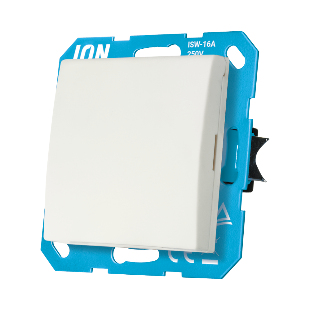 ION Wandcontactdoos RA met Klapdeksel en Aanraakbeveiliging E1 Mat Alpin W afbeelding 4