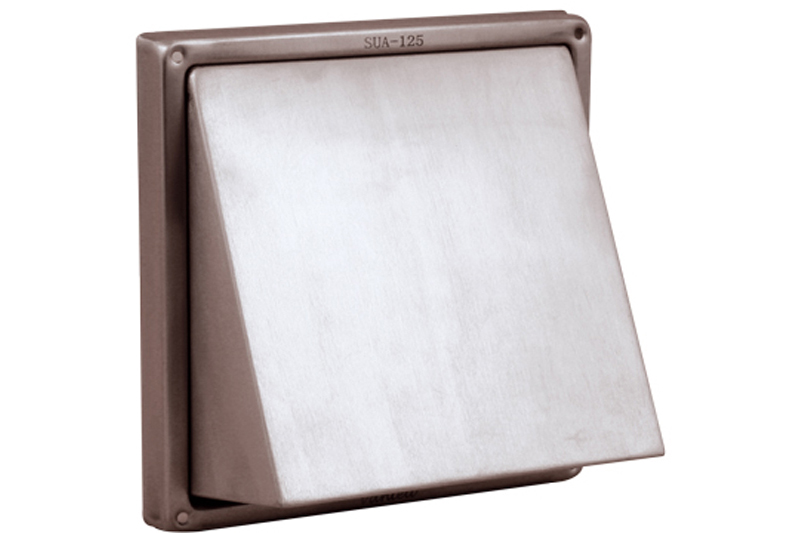 NEDCO Buitenrooster met klep RVS 125mm