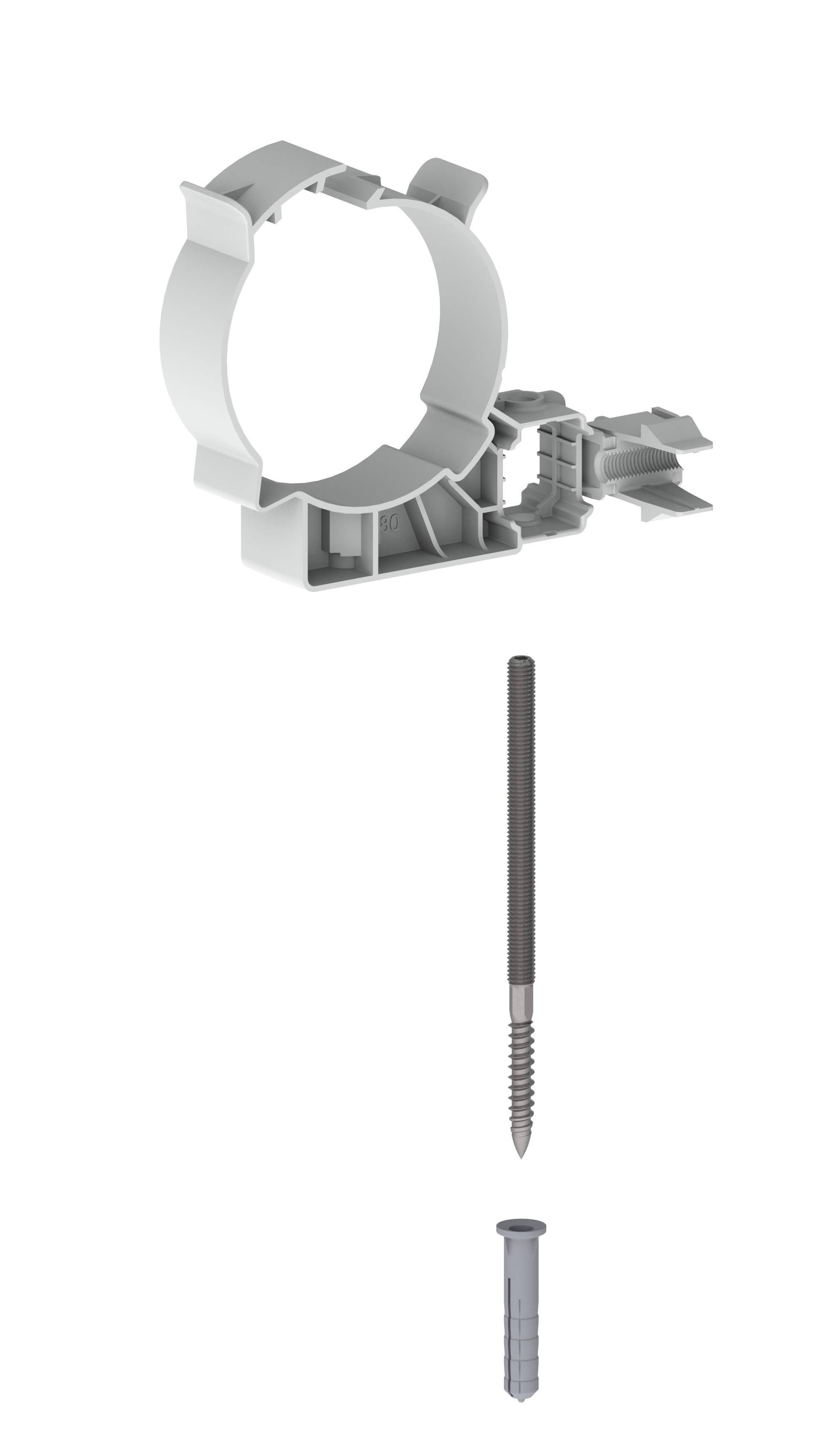BURGERHOUT Safe-pp fixatiebeugel wit 80mm rookgas
