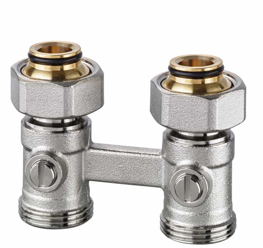 Vekotrim Onderblok 2-p Recht 1/2"x3/4" 50mm