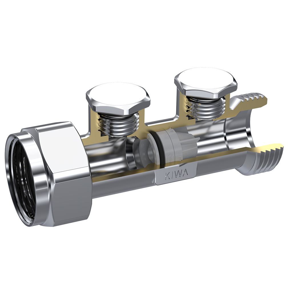 RAMINEX Keerklep WF-ES met wartel 3/4" bi. X 3/4" bu.