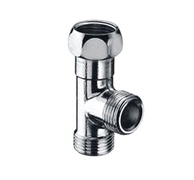 SCHELL T-stuk 3/8" bu. x 3/8" bu. x 3/8" wartel chroom