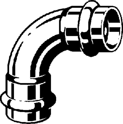 VIEGA Profipress bocht 28 m/m 90° koper