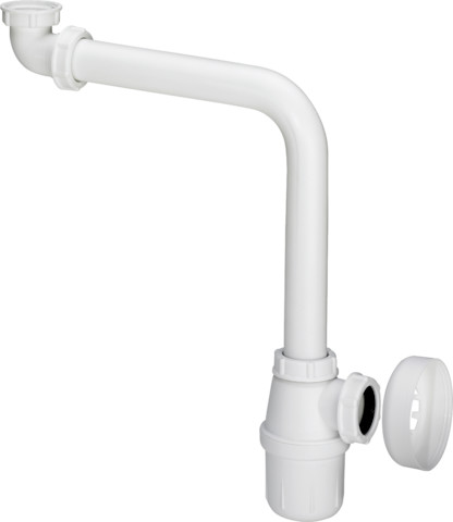 VIEGA Ruimtebesparende bekersifon met rozet 1 1/4" x 32mm wit