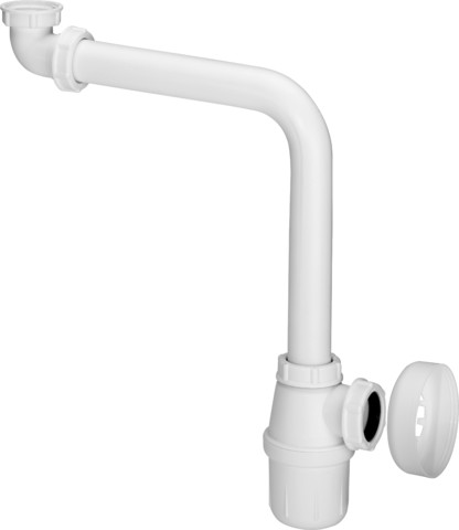 VIEGA Ruimtebesparende bekersifon met rozet 1 1/4" x 32mm wit