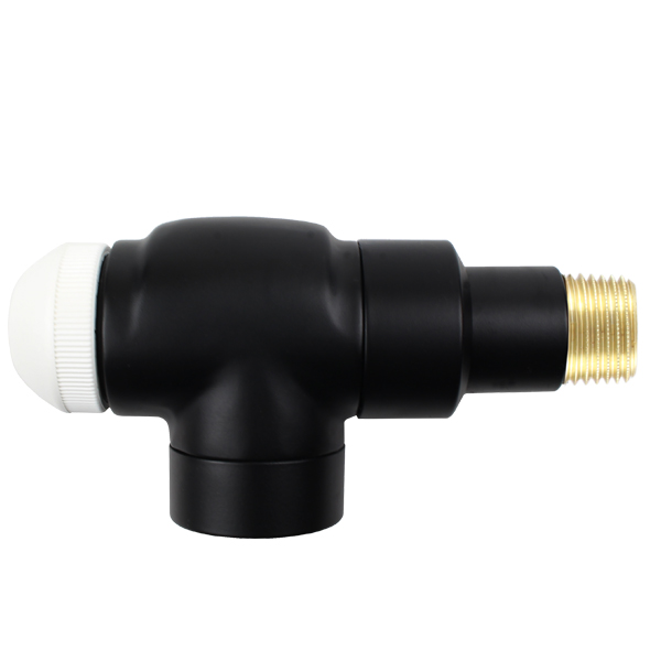 HERZ Thermostatische afsluiter de Luxe TS90 1/2" hv mat zwart