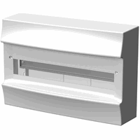 Installatiekast leeg 1x18 mod. IP41 opbouw wit afbeelding 2