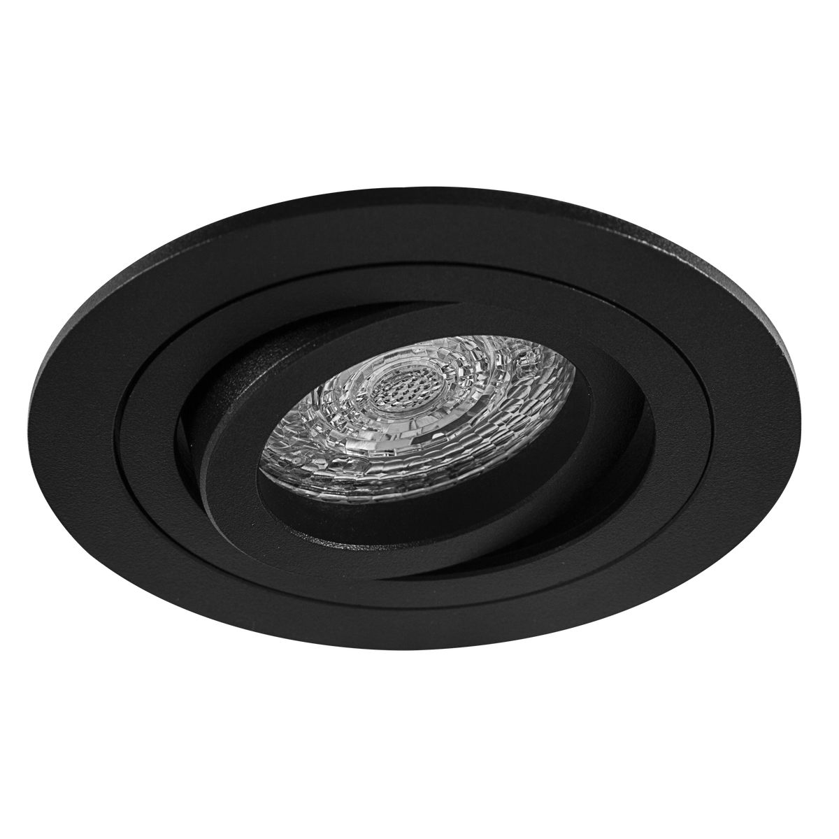 Inbouwspot GU10 rond 92mm kantelb. zwart