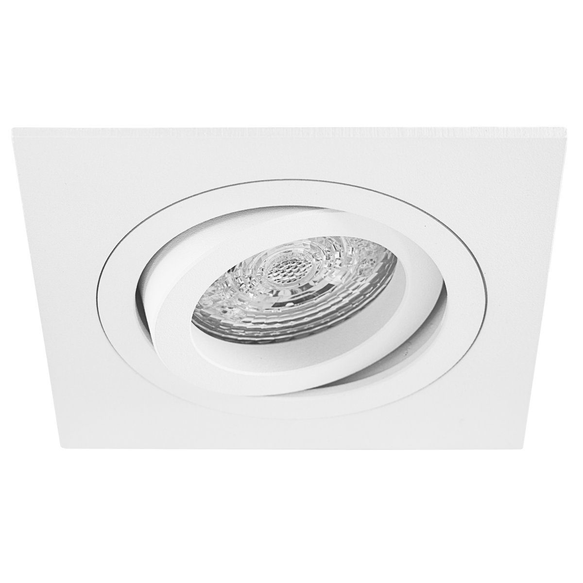 IB Inbouwspot GU10 vierkant 92mm kantelbaar wit IBSPOT-V92KBWT afbeelding 1