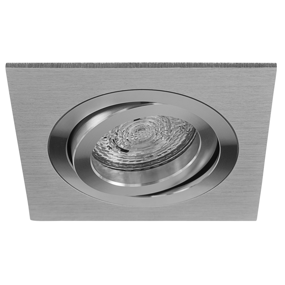 IB Inbouwspot GU10 vierkant 92mm kantelbaar aluminium IBSPOT-V92KBAL afbeelding 1