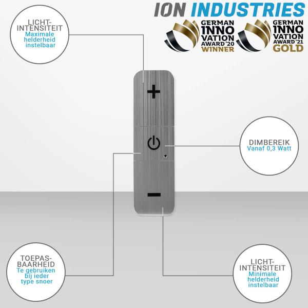 ION LED snoerdimmer RVS wit afbeelding 3