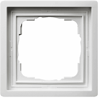 Gira F100 Afdekraam 1-v zuiver wit 0211112 afbeelding 2