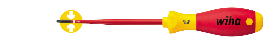 Wiha Vierkant (Robertson) schroevendraaier SoftFinish Electric SlimFix 3581 R2/2,8 x 125 afbeelding 2