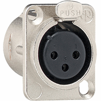 Gira Chassisdeel XLR-D 3-p Female met flens 003600 afbeelding 2