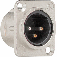 Gira Chassisdeel XLR-C 3-p Male met flens 003700 afbeelding 2