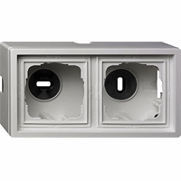 Gira F100 Opbouwbehuizing 2-v zuiver wit 0062112 afbeelding 2
