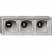 Gira F100 Opbouwbehuizing 3-v zuiver wit 0063112 afbeelding 2