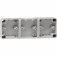 Gira WD-IP44 Opbouwbehuizing 3-v Hor. 3xTule grijs 006335 afbeelding 2