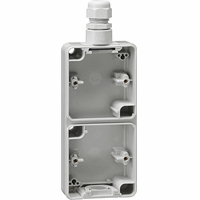 Gira WD-IP44 Opbouwbehuizing 2-v Vert. 1xM25 grijs 007235 afbeelding 2