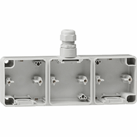 Gira WD-IP44 Opbouwbehuizing 2-v hor. 1xM25 grijs 007335 afbeelding 2