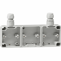 Gira WD-IP44 Opbouwbehuizing 3-v Hor. 2xM25 grijs 008335 afbeelding 2