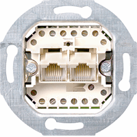 Gira Inb. data contactdoos 2xRJ45 cat3 basiselement 019000 afbeelding 2