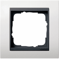 Gira Event Afdekraam 1-v zuiver wit mat/antraciet mat 021107 afbeelding 2