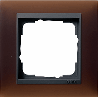 Gira Event Afdekraam 1-v opaque donkerbruin mat/antraciet mat 021113