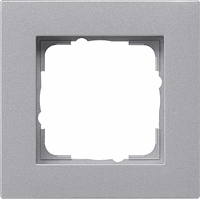Gira E2 Afdekraam 1-v vlak aluminium 0211255 afbeelding 2