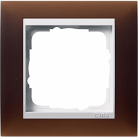 Gira Event Afdekraam 1-v opaque donkerbruin mat/zuiv.witglans 0211331 afbeelding 2