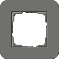 Gira E3 Afdekraam 1-v donkergrijs/zuiver wit 0211413 afbeelding 2