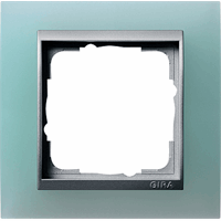 Gira Event Afdekraam 1-v opaque mint mat/aluminium mat 021151 afbeelding 2