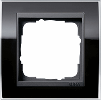 Gira Event Afdekraam 1-v zuiver zwart glans/antraciet mat 0211738