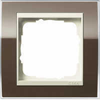 Gira Event Afdekraam 1-v zuiver bruin glans/crème glans 0211761 afbeelding 2