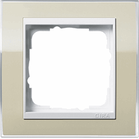 Gira Event Afdekraam 1-v zand glans/zuiver wit glans 0211773 afbeelding 2