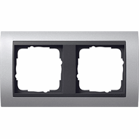 Gira Event Afdekraam 2-v aluminium mat /antraciet mat 021206