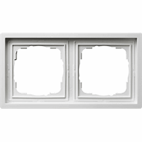 Gira F100 Afdekraam 2-v zuiver wit glans 0212112