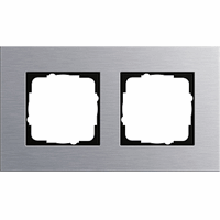 Gira Esprit Afdekraam 2-v aluminium Esprit 021217
