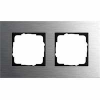 Gira Esprit Afdekraam 2-v edelstaal Esprit 0212219 afbeelding 2