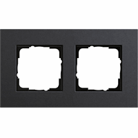 Gira Esprit Afdekraam 2-v linoleum multiplex antraciet 0212226 afbeelding 2