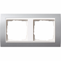 Gira Event Afdekraam 2-v aluminium mat/zuiver wit glans 0212326 afbeelding 2