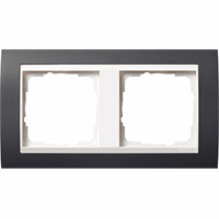 Gira Event Afdekraam 2-v antraciet mat/zuiver wit glans 0212328 afbeelding 2