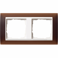 Gira Event Afdekraam 2-v opaque donkerbruin mat/zuiv.witglans 0212331 afbeelding 2