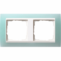 Gira Event Afdekraam 2-v opaque mint mat/zuiver wit glans 0212395