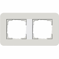Gira E3 Afdekraam 2-v lichtgrijs/zuiver wit 0212411 afbeelding 2