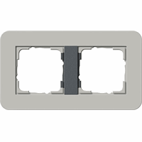 Gira E3 Afdekraam 2-v grijs/antraciet 0212422 afbeelding 2