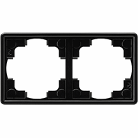 Gira S-Color Afdekraam 2-v zwart 021247 afbeelding 2