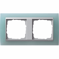 Gira Event Afdekraam 2-v opaque mint mat/aluminium mat 021251