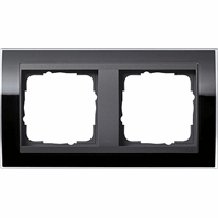 Gira Event Afdekraam 2-v zuiver zwart glans/antraciet mat 0212738 afbeelding 2